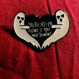 You’re never alone if you have demons- lapel pin decorative